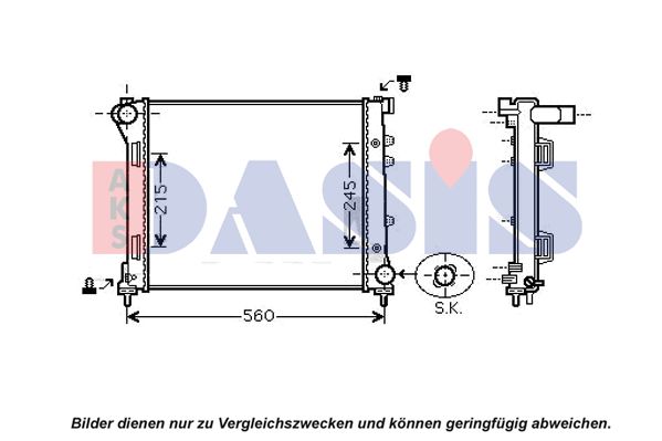 AKS DASIS Radiators, Motora dzesēšanas sistēma 080001N